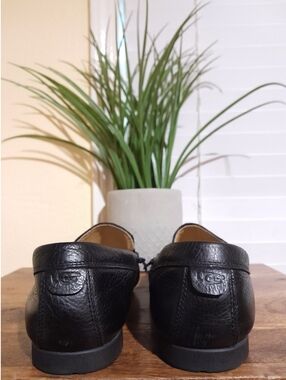 UGG leather black slip on dress casual shoes loafers sz 11.5 mens